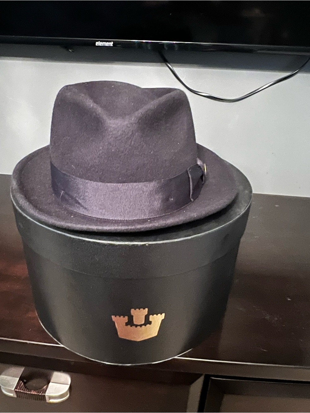 Goorin Bros Plum Felt Fedora with Branded Inner Band